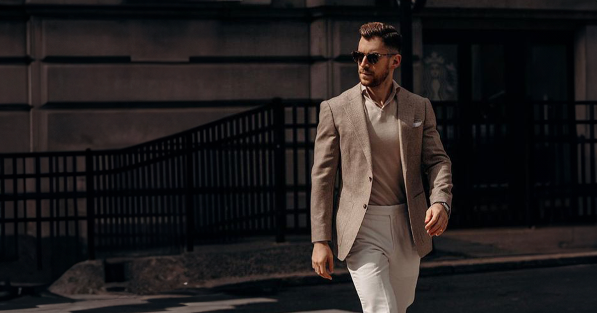 Tan Suit Suit With Espadrilles Manebi Ibiza Espadrilles, $86 Lookastic