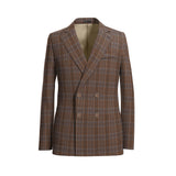 Manarola Rocks Brown Checks Blazer