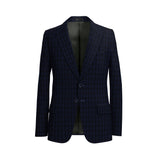 Rich Navy Blue Checks Blazer