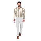 قميص أرضي من القطن البني كوكو