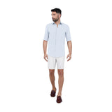 Island Instinct Blue Seersucker Shirt