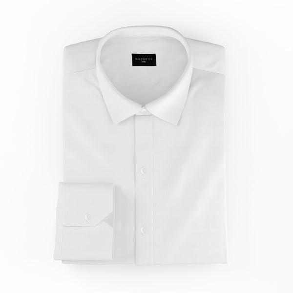 Two Shades of White Cotton Oxford Shirt