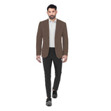 Burnt Brandy Brown Birdseye Blazer