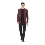 Spinel Stone Red Plain Blazer