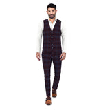 Sydney Soul Purple Checks Waistcoat