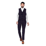 Broncos Blue Checks Waistcoat