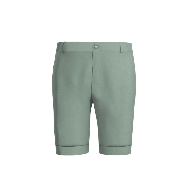Pistachio Crunch Green Cotton Shorts