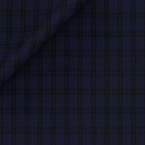 Rich Navy Blue Checks Blazer