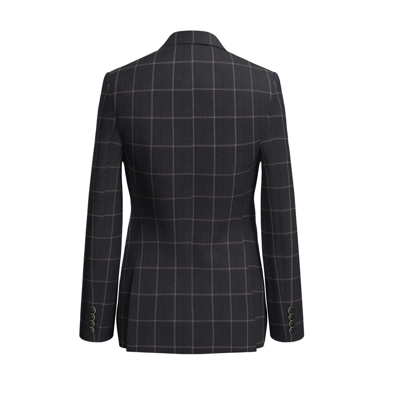 Iron Ore Grey Checks Blazer