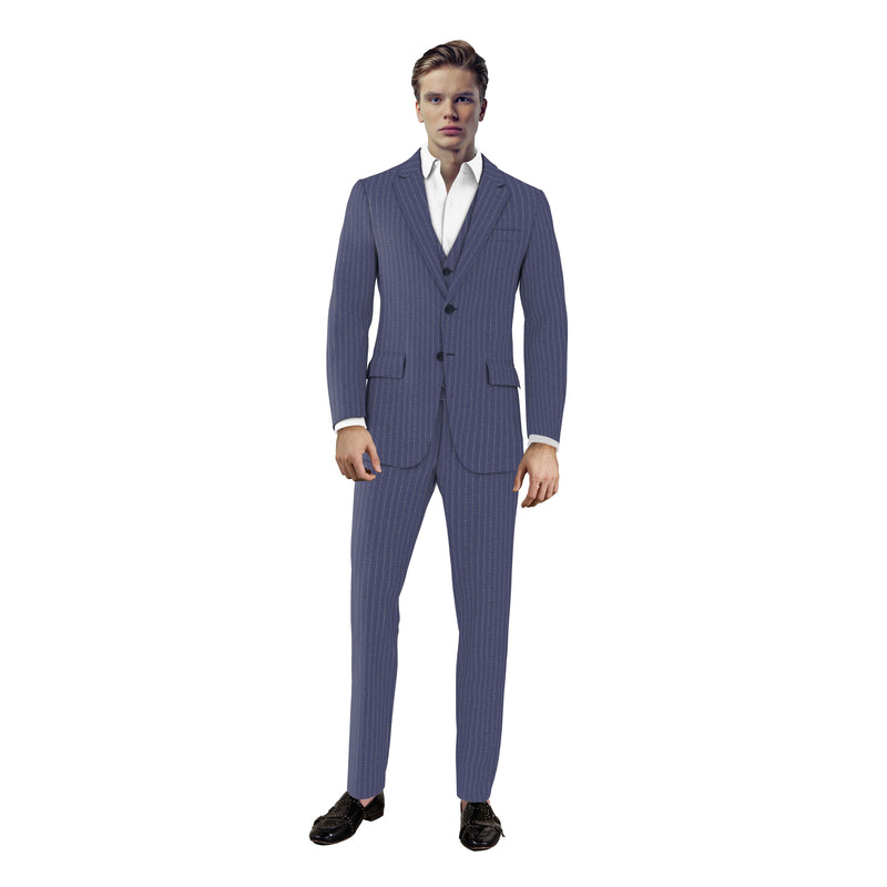 Butterfly Pea Blue Striped Delfino Suit