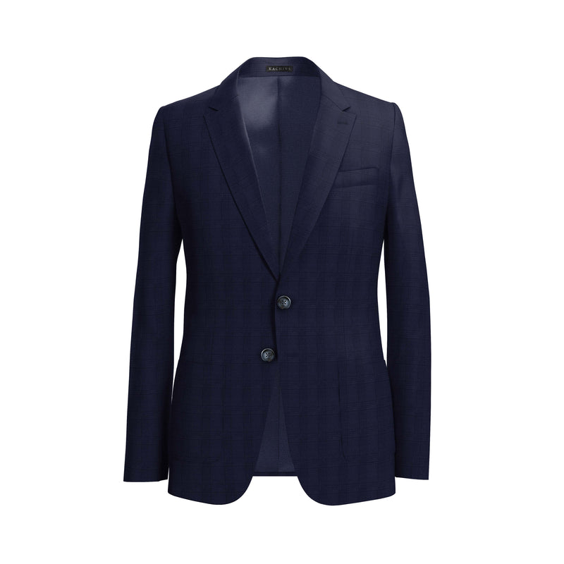 Oxford Navy Blue Checks Suit