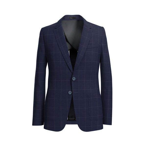 Damson Plums Blue Huddersfield Checks Suit