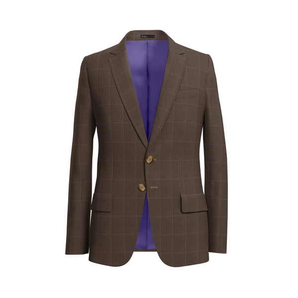 Cognac Nights Brown Huddersfield Checks Suit