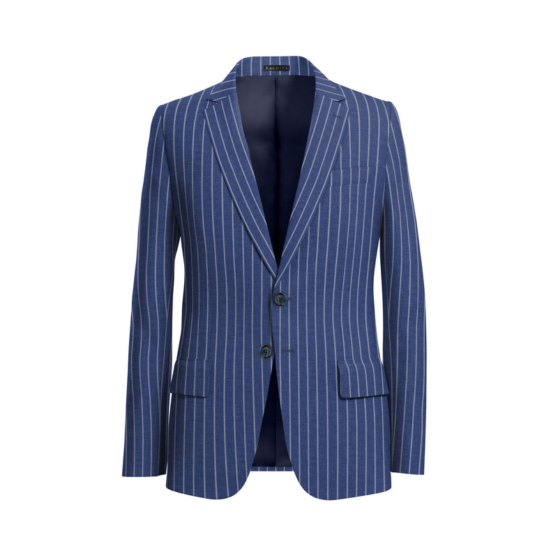 Agean Streaks Blue Striped Suit