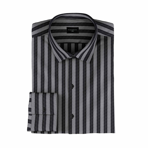 Live on Stage Black-Grey Striped Shirt