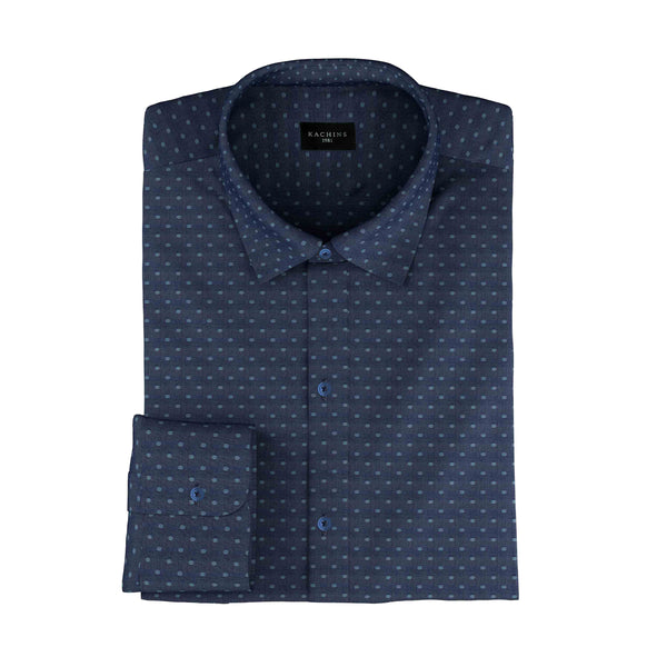 Spot Play Blue Printed Shirt