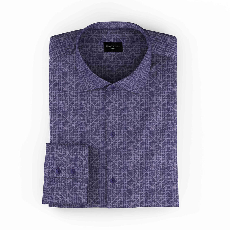 Ink Smudge Purple Printed Shirt