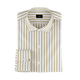 Coco Classy Beige Striped Linen Shirt