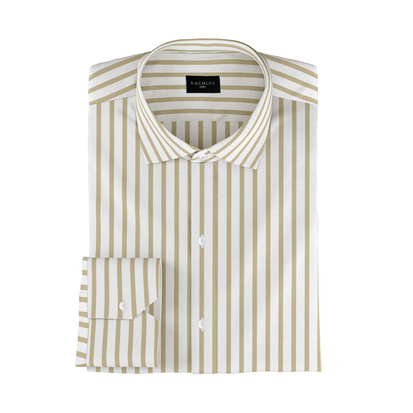 Coco Classy Beige Striped Linen Shirt
