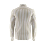 Coco Classy Beige Striped Linen Shirt