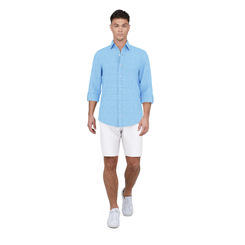 Life's a Beach Blue Linen Shirt