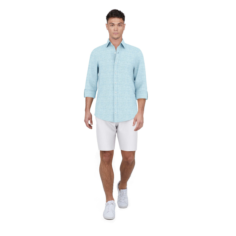 Crystal Wharf Blue Linen Shirt