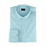 Wrapped in Waves Blue Linen Shirt