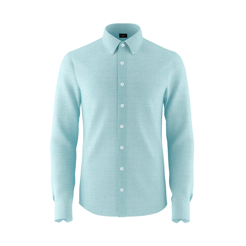 Wrapped in Waves Blue Linen Shirt