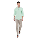 Minty Mornings Green Linen Shirt