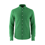 Tropical Tides Green Linen Shirt