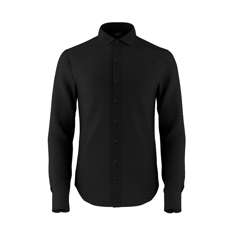Two Shades of Black Cotton Shirt