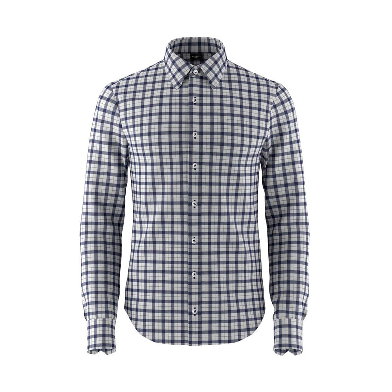 North Blue Checks Cottons Shirt