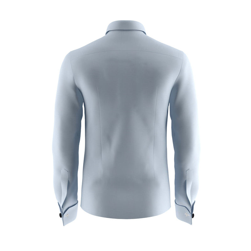 Essentially Blue Solid Cotton Shirt