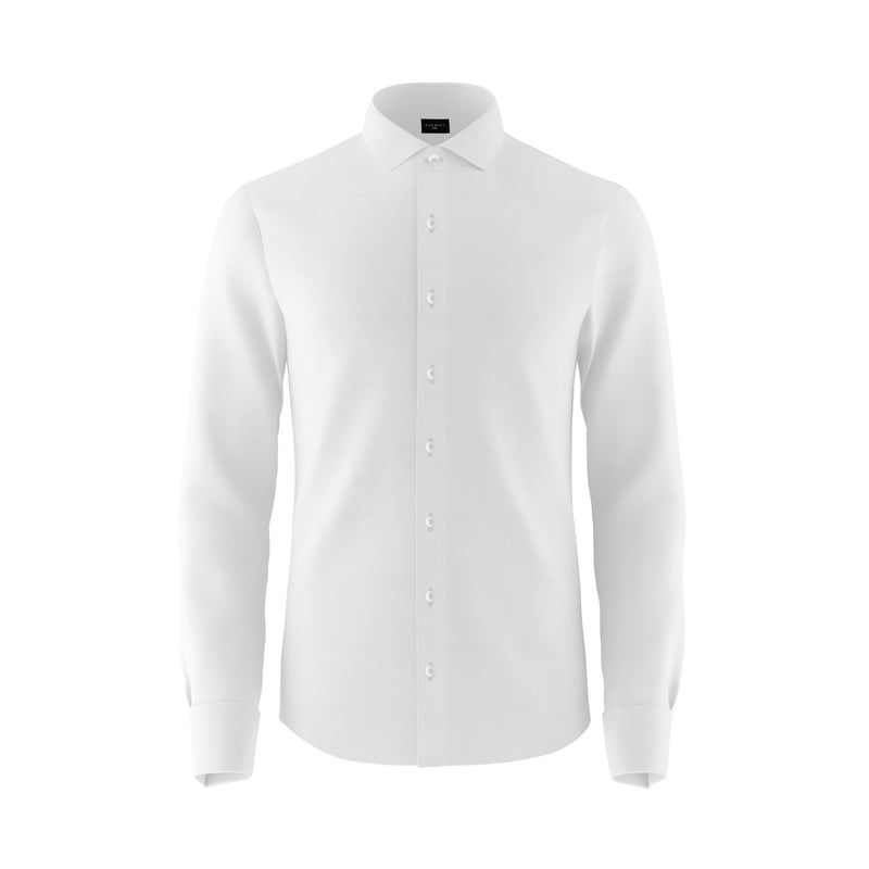 White Snow Solid Cotton Shirt