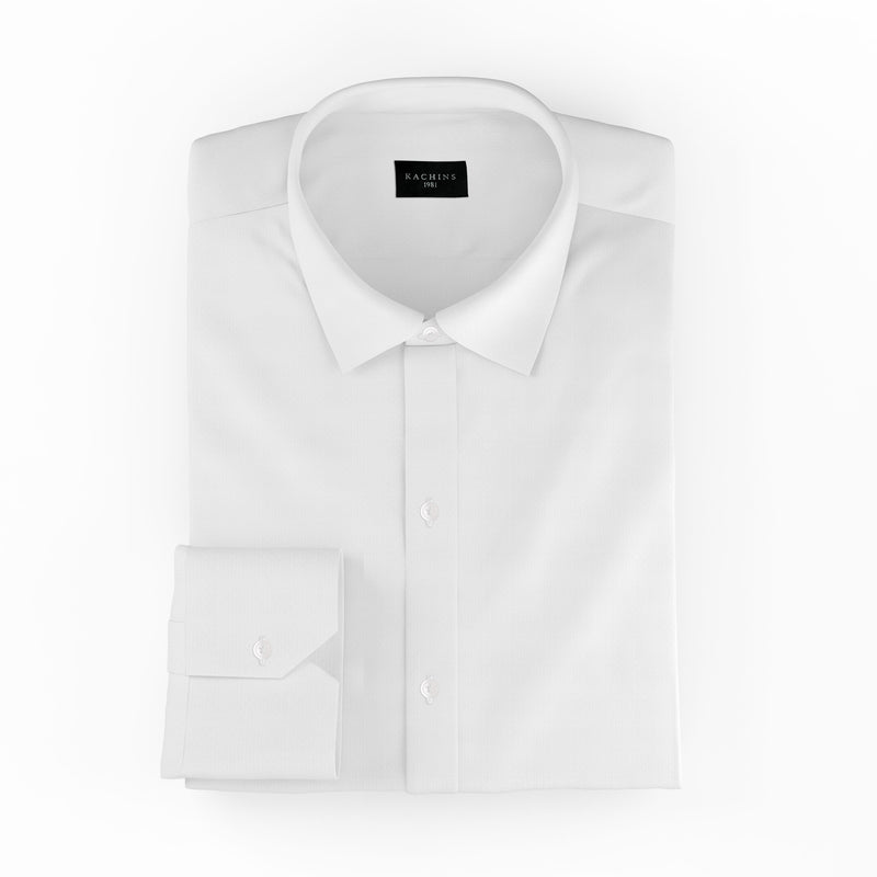 Two Shades of White Cotton Oxford Shirt