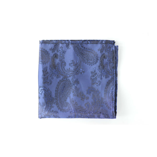 Blue Brocade Pocket Square