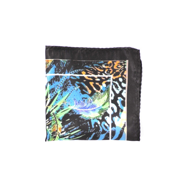 Black Printed Pocket Square