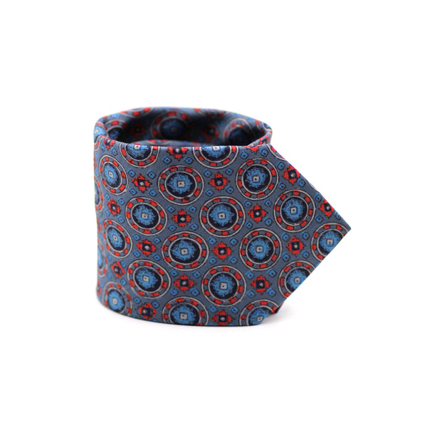 Blue & Red Graphic Tie