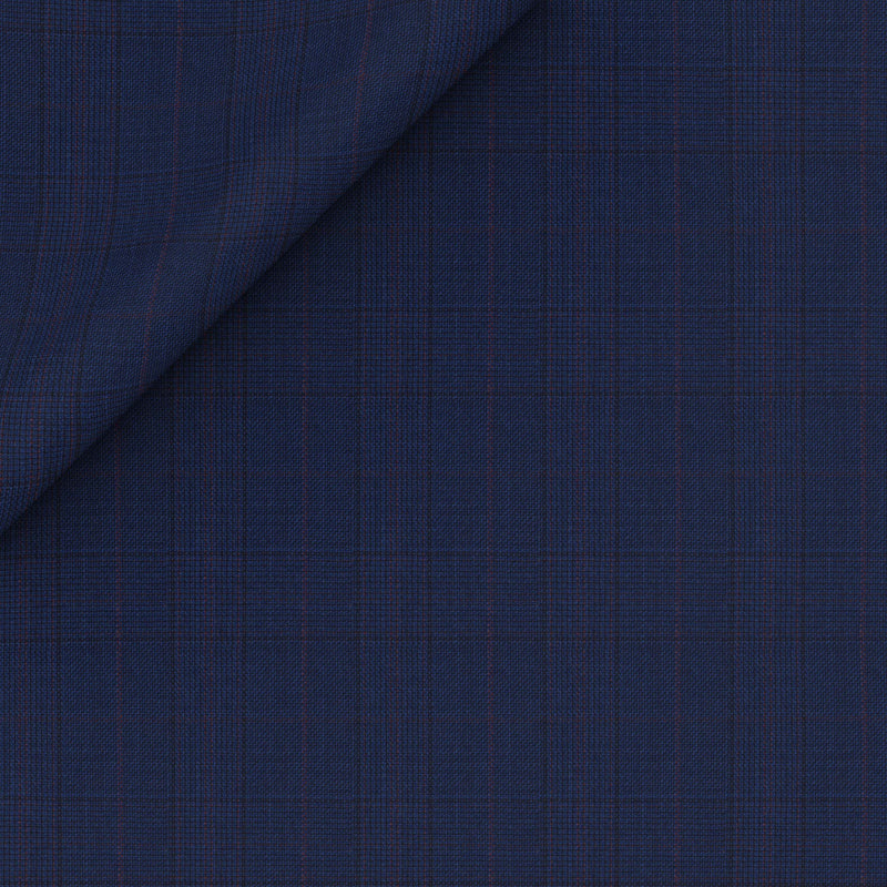 French Fame Blue Checks Suit
