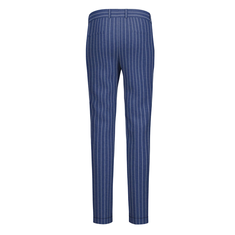 Agean Streaks Blue Striped Suit