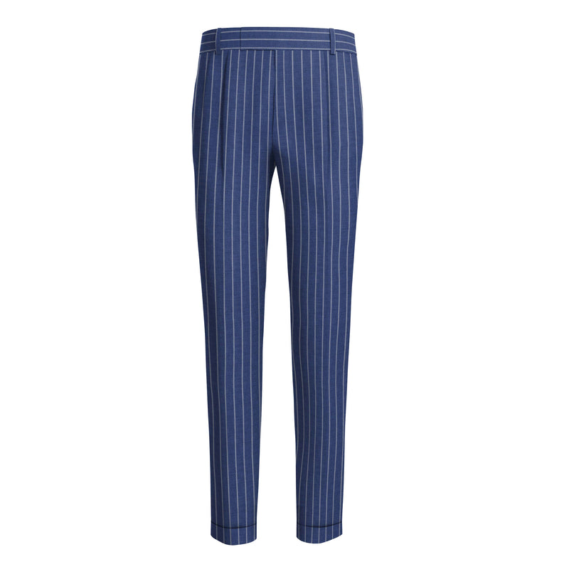 Agean Streaks Blue Striped Suit