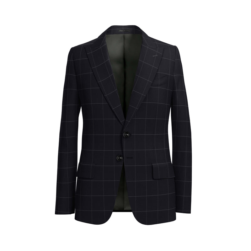 Black Tormaline Checks Holland & Sherry Suit