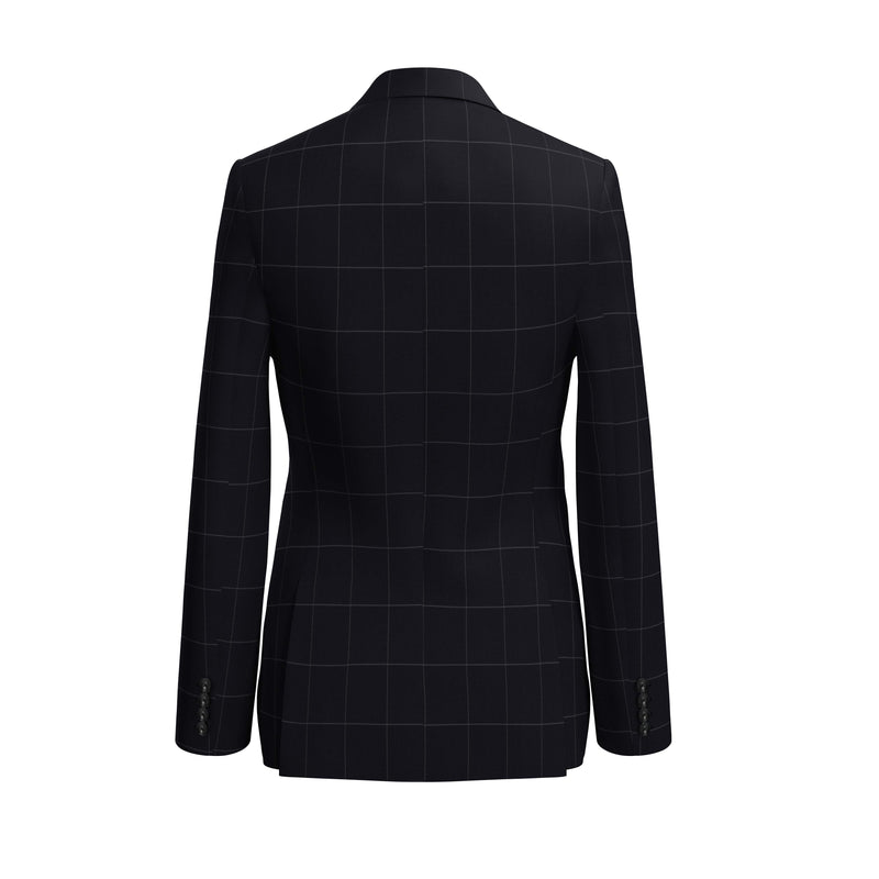 Black Tormaline Checks Holland & Sherry Suit