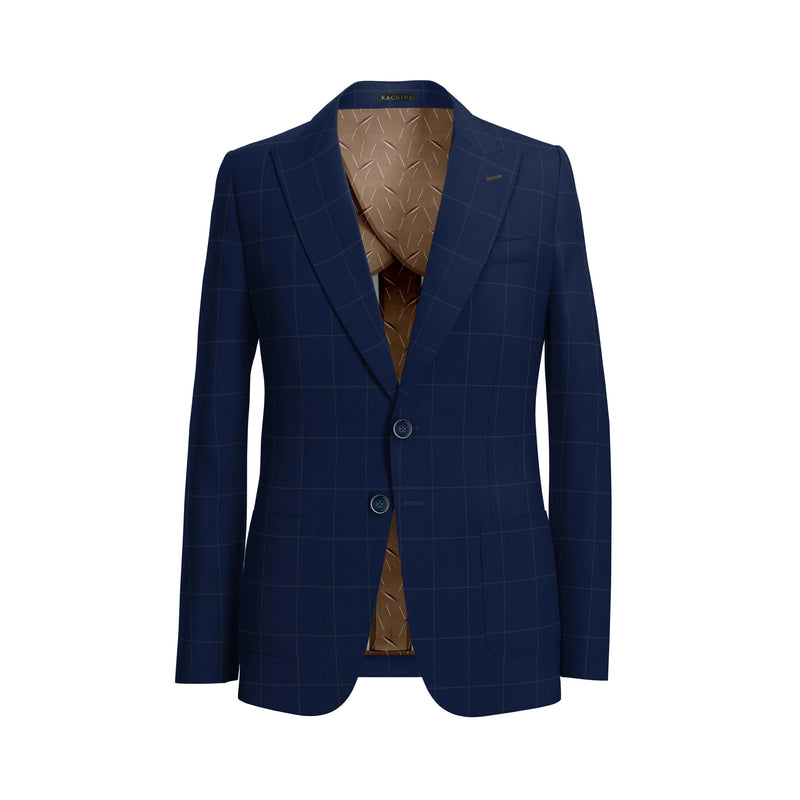 Ultramarine Blue Checks Holland & Sherry Suit
