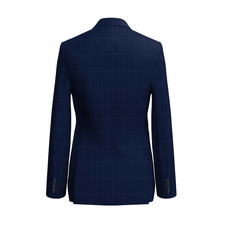 Ultramarine Blue Checks Holland & Sherry Suit