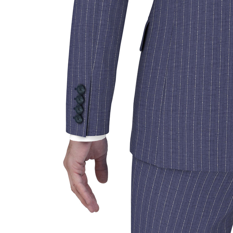 Butterfly Pea Blue Striped Delfino Suit