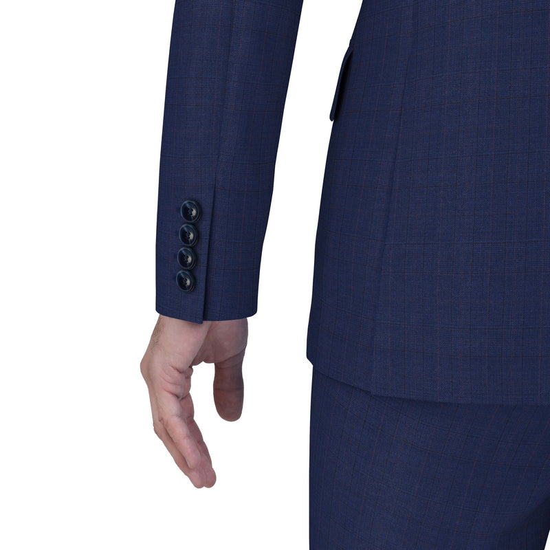 French Fame Blue Checks Suit