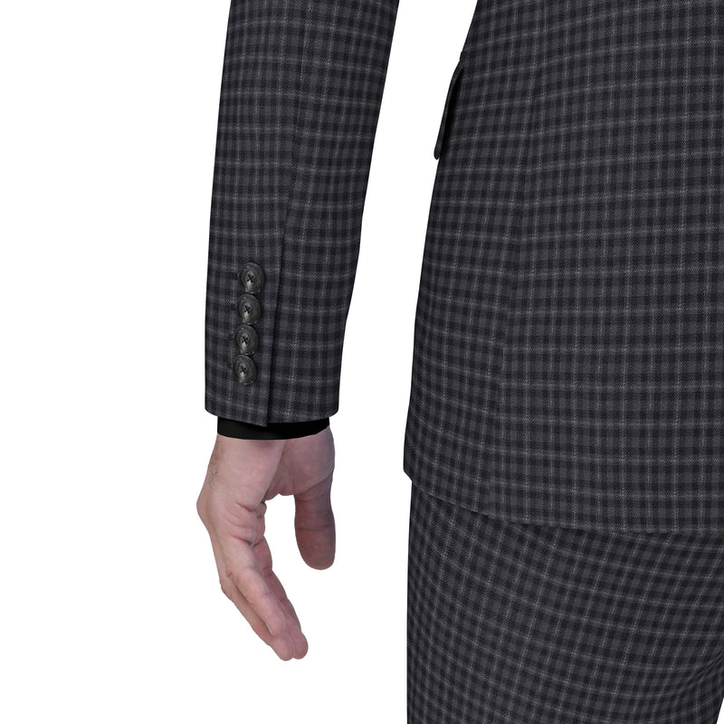 Iron Throne Black-Grey Checks Tessilstrona Suit