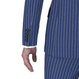 Agean Streaks Blue Striped Suit