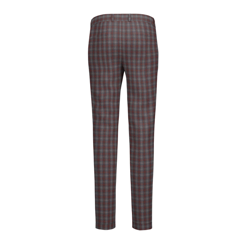 Alizarin Apollo Maroon-Grey Trousers